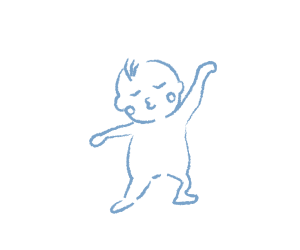 ⾚ちゃんがいる方